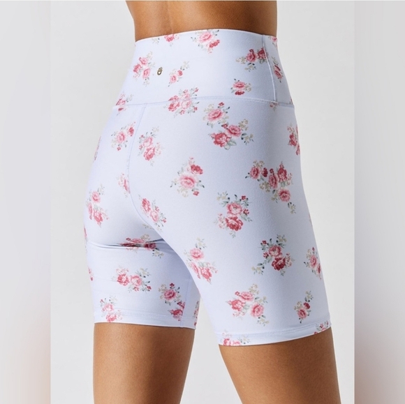 NEW! Spiritual Gangster,Intent High Waist Bike Short,Floral Crush Print, Small - Picture 3 of 6